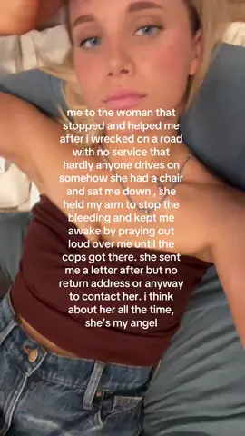 she passed me, i dont know how she saw me but i saw her break lights and then she got out and ran towards me. i remember feeling so safe with her. literally only Jesus couldve put her in that place at that exact time. #fyp #foryou #carcrash #Jesus #Godisgood 