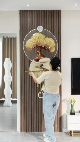 Tranh đèn led cây kim tiền 