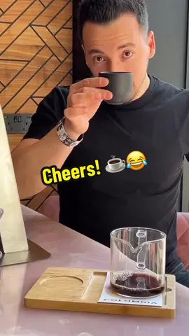 Cheers ☕️😂 #coffee #transition #funny 