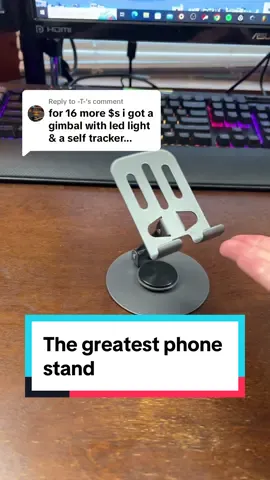 Replying to @-T- The phone stand that doesn’t track you like the FBI #tiktokshop #ttshop #tiktokmademedoit #phoneholder #metalphonestand #phonestand 