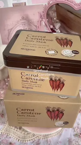 Skinfood- Carrot Carotene Daily Mask ₊˚⊹ᡣ𐭩🥕 Very hydrating and plumping. Suitable for all skin types! SKINFOOD products are available at YesStyle and Oliveyoung.  ☄︎. *. ⋆ Use my rewards/ promo code, “DNSMEOW20” to save $$ off ｡˚✩ ˖ *⁎ @skinfood_global @YesStyle @YesStyleInfluencers  #SKINFOOD×Yesstyle #SKINFOOD #skinfoodtonerpad #koreanskincare #Skincare #kbeauty #Kbeautyskincare #amazonfinds #glassskin #beauty #kbeauty #aesthetic #ugc #fyp 
