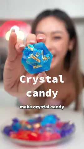 Crystal candy 🍭 this video took me a good two weeks to film 💀 #kohakutou #crystalcandy #asmr #dessert #candy 