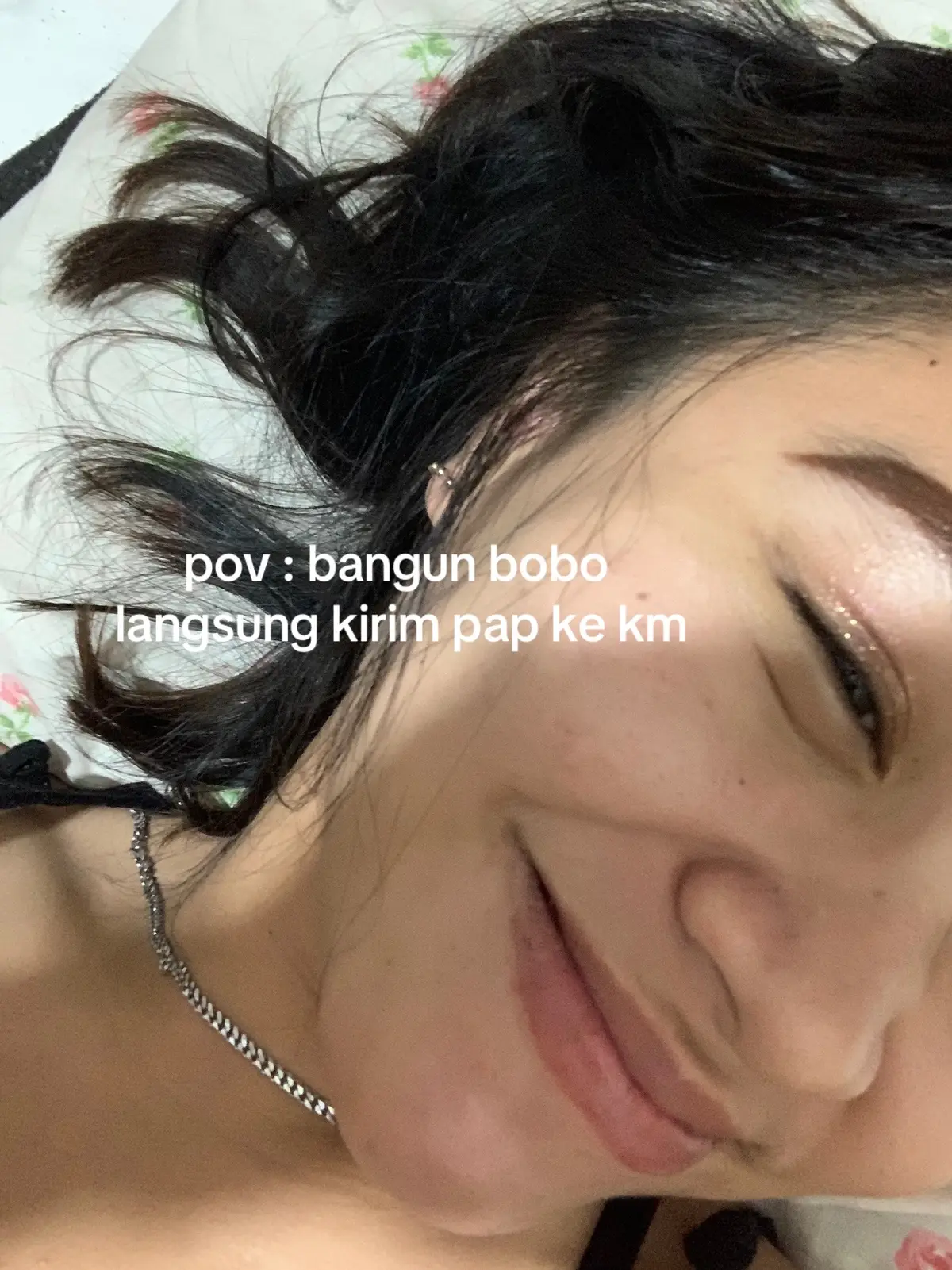 isi chatnya “aku baru baru bangun bobo yangg”😭 #fypシ゚viral #trending #paprandom 