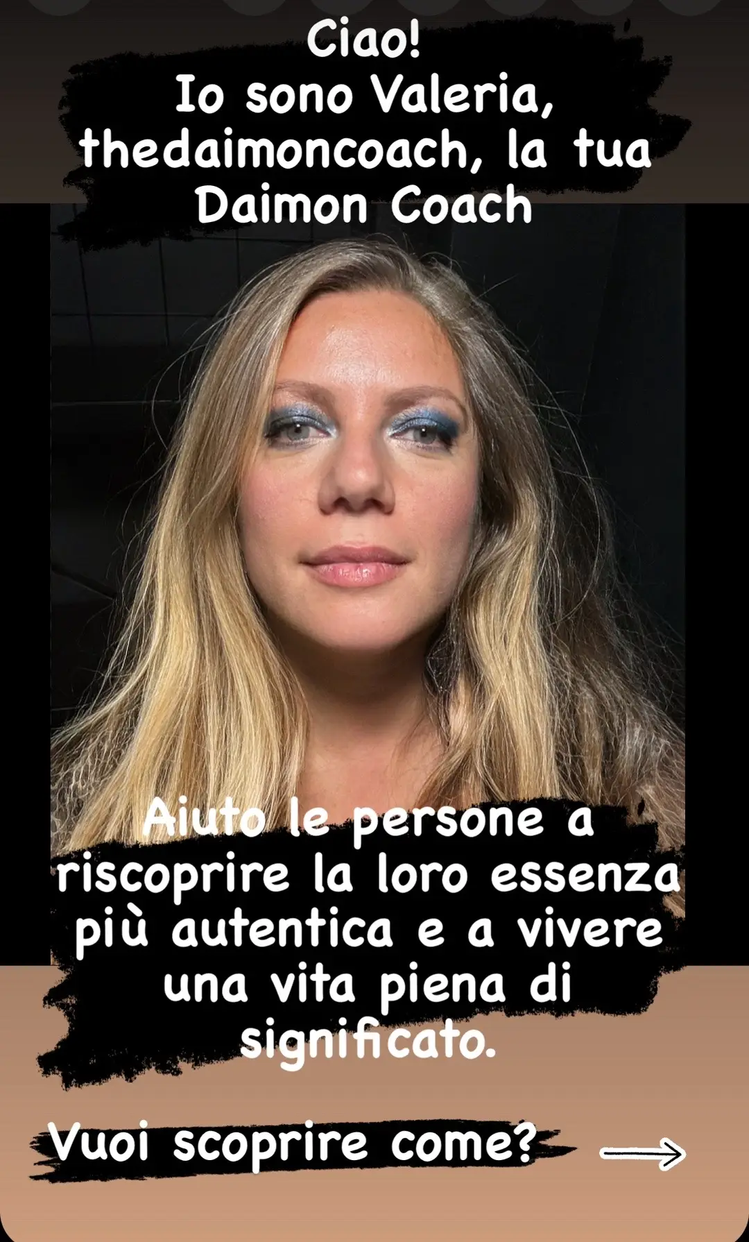🌟 Ciao! Sono Valeria, thedaimoncoach, la tua Daimon Coach. 🧘‍♀️ Aiuto le persone a riscoprire la loro essenza più autentica e a vivere una vita piena di significato. Vuoi scoprire come? Seguimi in questa serie di storie! 🔍 Daimon Counseling 🔍 Il Counseling con me ti aiuta a ritrovare l’equilibrio nelle relazioni e ad affrontare cambiamenti difficili. Scopri le tue risorse interiori per vivere meglio! ❤️ Daimon Love ❤️ Hai difficoltà nelle tue relazioni amorose? Il percorso Daimon Love ti aiuta a ritrovare la tua identità e a vivere l’amore in modo sano e soddisfacente. 🌱 Daimon Life 🌱 Vuoi mettere te stesso al centro della tua vita? Daimon Life ti aiuta a scoprire i tuoi talenti e a realizzare il tuo potenziale, per una vita piena e autentica. Foto: Una persona che medita o riflette in un ambiente naturale, come un parco o una montagna. 🔥 Daimon Sex 🔥 Libera la tua energia sessuale e vivi una vita intima più appagante. Con Daimon Sex, riscopri il piacere e l’autenticità nelle tue esperienze sessuali. 🛠️ Come lavoro 🛠️ Utilizzo tecniche di coaching e counseling per aiutarti a superare le sfide e a realizzare i tuoi sogni. Il mio approccio è personalizzato, empatico e orientato alla tua crescita. 📲 Contattami! 📲 Sei pronto a iniziare il tuo percorso di trasformazione? Visita il mio sito e prenota una sessione conoscitiva gratuita. Non vedo l’ora di lavorare con te! #thedaimoncoach #valeriasquillante #daimon #counseling #coaching #counselingmilano #counselormilano #lovepologist #lovecoach #lovecoaching #shadowworker #businesscoaching #psicosintesi #antroposofia #soulawakening #spiritualawakening #coachinglife #coachingonline #CoachingTips #coachinglifestyle #womanenpowerment #coachingforperformance #coachingforwomen #coachingforlife #coachingtime #RelazioniSane #Autostima #viral