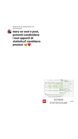 Risposta a @alicemanili_ Fatemi sapere se vi possono interessare!! 🫶🏻  #appunti #statistica 