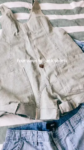 How to pack shorts #travel #packing #suitcase #holiday 