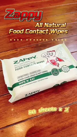 Zappy All Natural Food Contact Wipes🌿 Made with 100% food-grade, all-natural ingredients, these wipes are my go-to for cleaning cutlery when dining out. Safer and more effective than regular tissue paper, they ensure your utensils are clean and safe. Perfect for anyone with a touch of OCD like me! Highly recommend!  #ZappyWipes #CleanEating #NaturalProducts #SafeDining #OCDFriendly #tiktoksg #tiktoksingapore #sgtiktok #singaporetiktok #tiktokmademebuyit #tiktokshopsgsale #tiktokshopsg #fypsg #tiktokshoplifestyle #createtowin #postandwin #zappysg #weeklywedrush 