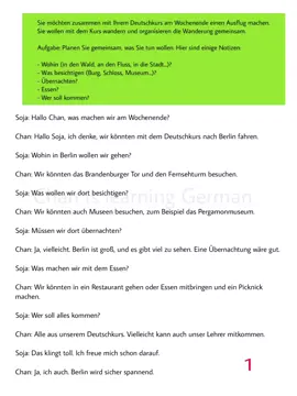 B1 mündliche Deutsch Prüfung Dialog Ausflug Zusammen planen  #b1 #Prüfung #Deutsch #b1prüfung #mündlicheprüfung  #lernen #German #exam #Deutschland #letter