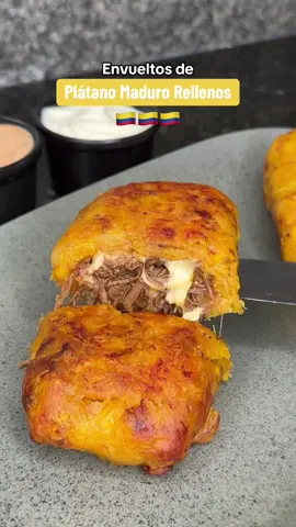 Los mejores ENVUELTOS con platano MADURO😍 para rellenar con tu ingrediente favorito👌🏼 #colombia  #tiktokfood  #recetas  #viral  #recetasfaciles 
