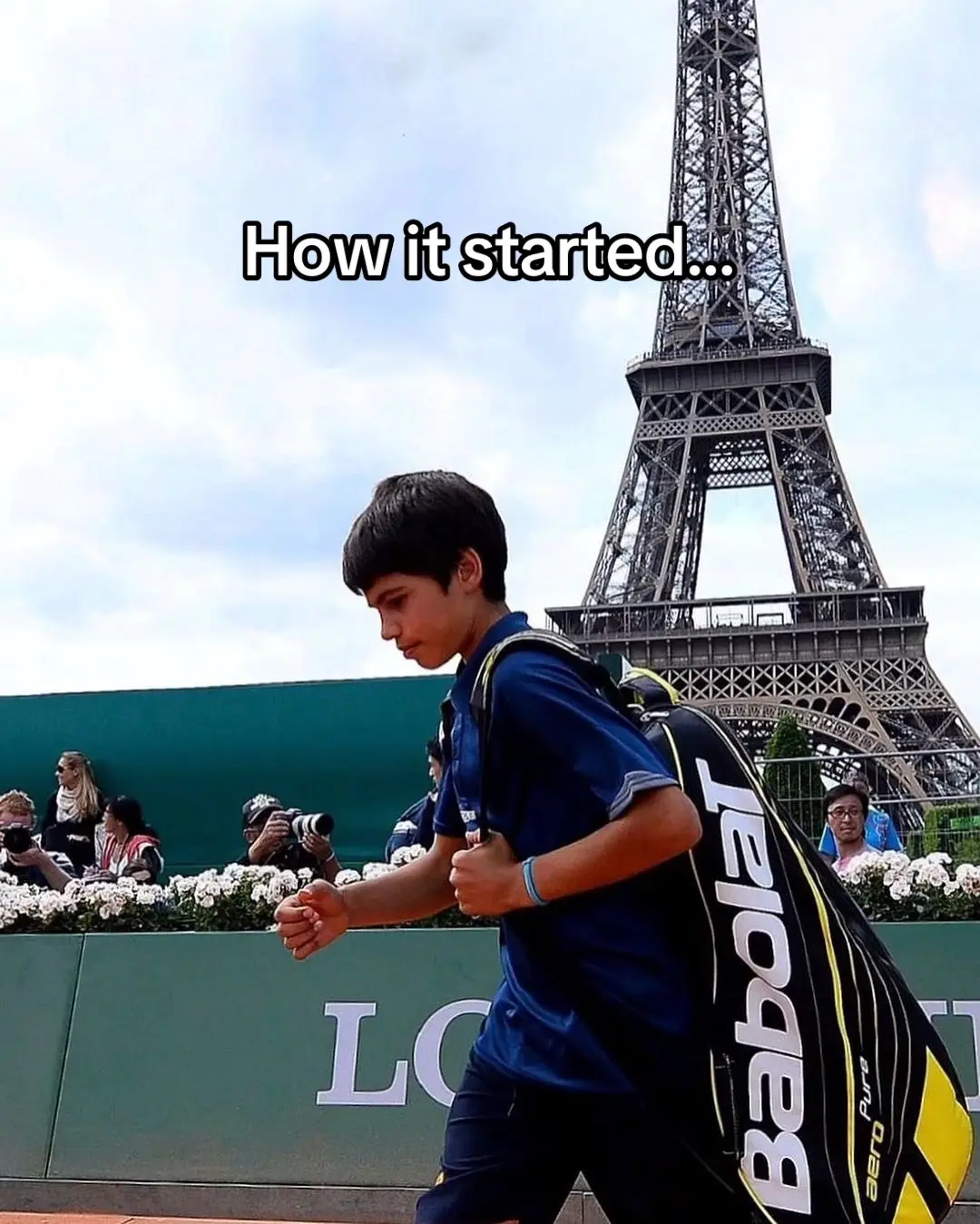 How it started for Carlos Alcaraz… 🥹 #tennis #tennistv #atptour #fyp #rolandgarros #alcaraz #carlosalcaraz 
