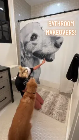 Dixie's bathroom makeovers! Which room do you want to see next?  @dixie @D’Amelio Dog Pack 