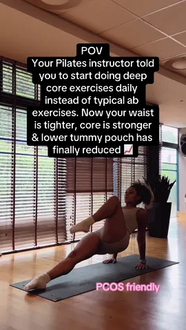 Training deep core daily! 💗 #coreworkout #pilatesworkout #absworkout #pcos 