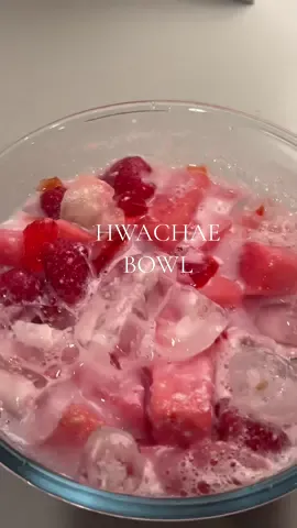 3am hwachae bowl 🍉🍓lol so good!  #hwachae #fruitbowl #asmr #hwachaerecipe #koreandessert 