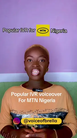 Popular IVR voiceover for MTN Nigeria  #voiceofbrella #ivrvoiceover #ivrvoiceartist #voiceactor #nigeriavoiceoverartist #femalevoiceactor #tiktoknigeria🇳🇬 #africanvoiceovertalent #popularvoiceover 