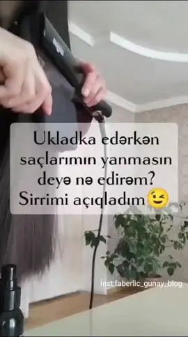 Saç düzləşdiricidən istifadə edərkən saçlarınızın yanmasını istəmirsinizsə mütləq istifadə edin. Hətta saçları keratinlə zənginləşdirir #faberlic #saç #saclaraqulluq #sacbaximi #keratin 