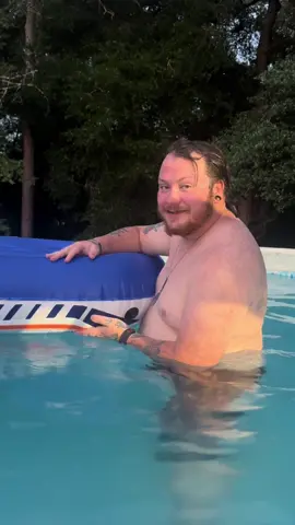 Mac n cheese goblin that lives under the raft, legend says he comes out at night to steal all your cheeses #macncheese #funny #swimming #pool #fyp #Summer 