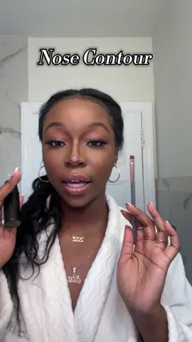 My soft makeup nose contour look💞 #nosecontour #nosemakeup #blackgirlmakeup 
