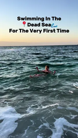 Swimming in the DEAD SEA!!!!🌊🧂🇯🇴 Yes you truly float and it’s INCREDIBLE!!! 🔥 Your skin feels so smooth after but you should definitely rinse off as for some it may sting like it did for Chloe. Have you ever swam in the Dead Sea? Comment below! #middleeast #middleeasttravel #jordan  #visitjordan #swim #sea #deadsea #yolo #livelife  #sunset #beautiful #firsttime #incredible #deadseajordan #experience #discoverearth   #mission  #worldtraveler  #everycountry #everycountryintheworld #travelling   #travel #traveltheworld #seetheworld  #familytravel  #fyp   #explorepage  