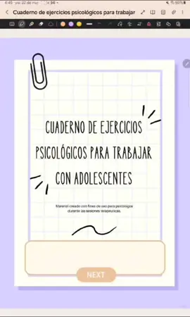 Hola 🤗!  Somos @psico.drea y @lapsico.jd y nos hemos unidos para crear un material📝 super útil para trabajar en nuestras consultas con adolescentes! Si deseas obtenerlo, es súper fácil 🙌🏼! 💙Síguenos en nuestras redes de Instagram  @psico.drea y  @lapisoco.jd y así no te perderás ninguna de nuestras colaboraciones. 🧩 Dar me gusta 💙 y etiqueta a dos amigos que puedan interesarle o necesiten este material📝. 🧩 Compártelo en tus historias de IG, etiquétanos y envianos un mensaje a @psico.drea o @lapisoco.jd ✨ Y ... listo🫶🏻! Te enviaremos  el material el cual estará disponible de forma gratuita durante 48h horas ✨ Muchas gracias por participar 🌸. Un abrazo psicológico gigante 💙