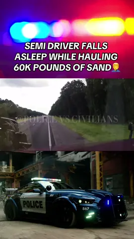 Semi driver falls asleep and causes a nasty crash🤦‍♂️🫣 #cops #police #fypツ #viral #copsvscitzens 