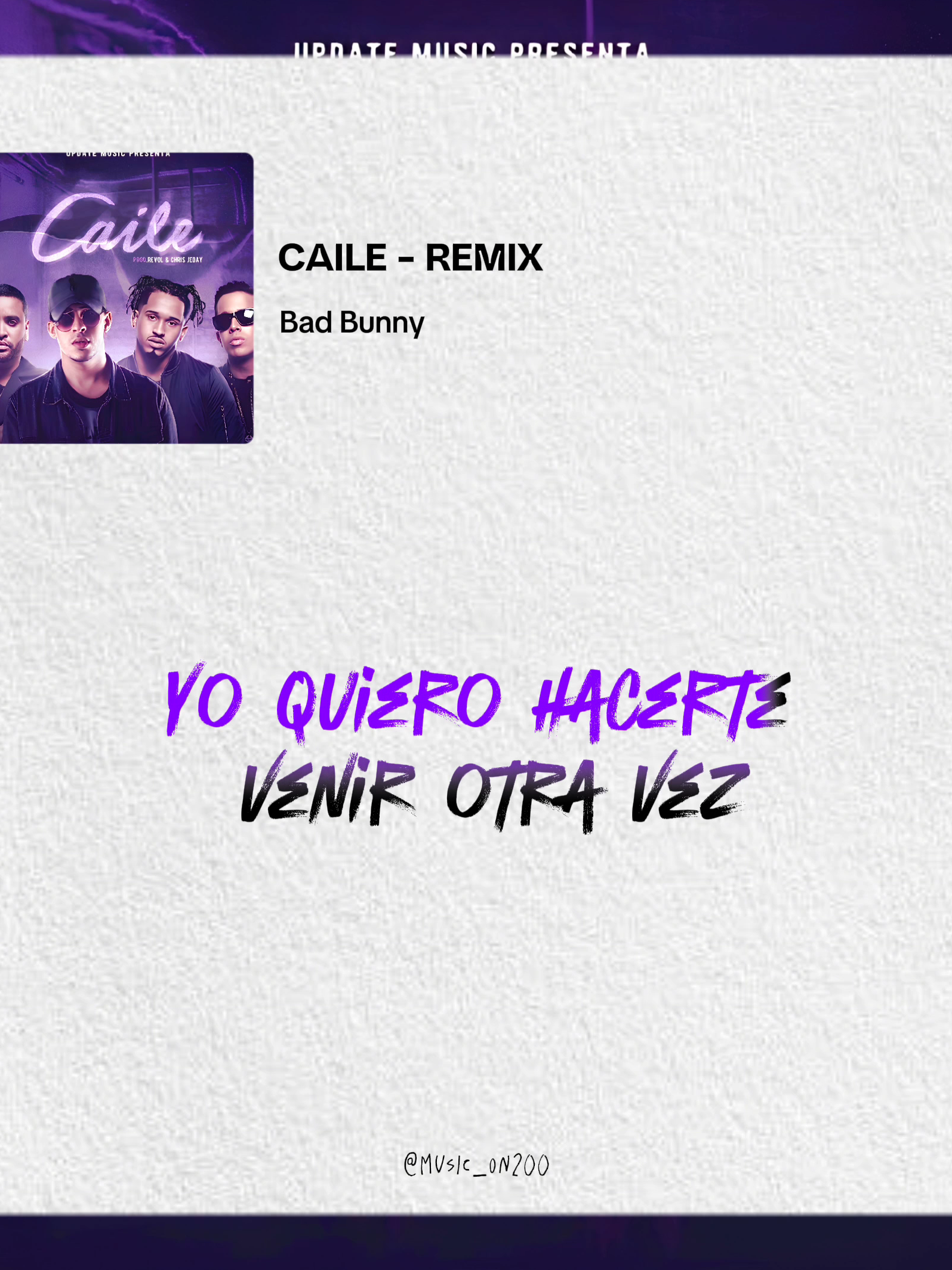 YO QUIERO HACERTE VENIR OTRA VEZ 🗣️🔥 CAILE - BAD BUNNY #badbunnypr#caile #bryantmyers #lyricsvideo #music #musica #viejaescuela #clasico #clasicosdelreggeaton #reguetonviejo #reggaetonantiguo #parati #rolasparaestados #music #musica #lyrics #rolas #paradedicar  #letrasdecanciones #parati #foryou #tendencia #fyp #fypシ #rolitas #music #videolyrics #tiktok #viral #estadosparawhatsapp #paradedicar #parat #reggaeton #musica #dedicala #dedicalarolita #rolasbrutales #canciones #cancionesparadedicar #paratiiiiiiiiiiiiiiiiiiiiiiiiiiiiiii #pinchetiktokponmeenparati #letras #lyric #videosvirales #edits #cancionesparahistorias #rolas30seconds #pinterest #indirectas #indirectasdirectas #trap #indirectas #pareja #romántico  #whatsapp #letrasdeamor #estados #tendencia #pinterest #ánimo #spotify #rolitaschidas #rolasparaestados #greenscreen #indirectas #tendencia #remix #songtime #explore #viralvideos #trap #rap #longervideos #oldschool #rolitasparadedicar #tiktokviral #foryoupage #letras