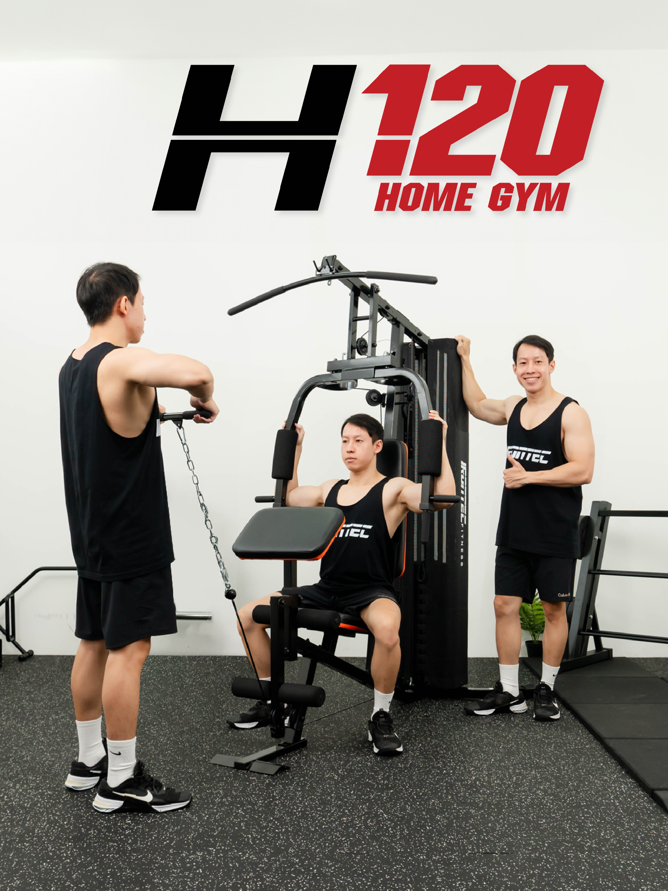 โฮมยิม H120 - เครื่องออกกําลังกาย IRONTEC ® 📌โฮมยิม รุ่น H120 มาใหม่!!✨ 🏅ที่สุดของความคุ้ม 4 จุดเล่น สร้างกล้ามเนื้อได้ครบทุกส่วน อุปกรณ์เสริม 5 ชิ้น จำนวนแผ่น 11 แผ่น ระบบลูกรอก 11 จุด รับน้ำหนัก สูงสุด 120 กิโล วัสดุเบาะ หุ้มด้วยหนัง PU #ออกกําลังกาย #ออกกําลังที่บ้าน #สร้างกล้าม #โฮมยิม #homegymlife #irontec