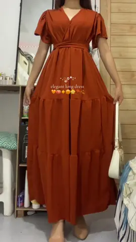 ೃ⁀➷  can fit up to 45waistline 🧡    #dress #maxidress #longdress #modestdress #fypシ゚viral 