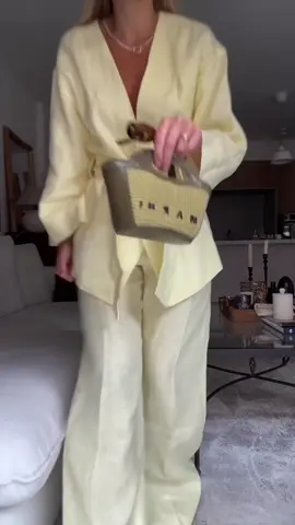 Grwm🥞🥞🥞🥞 #grwm #yellow #linen #linenset #foryou #foryoupage 
