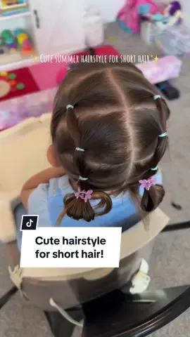 Cute summer hairstyle for short hair!#cutehairstyles #hairstyle #easyhairstyles #hairinspo #hairideas #summerhair #summerhairstyles #hairtutorial #shorthair #creatorsearchinsights 
