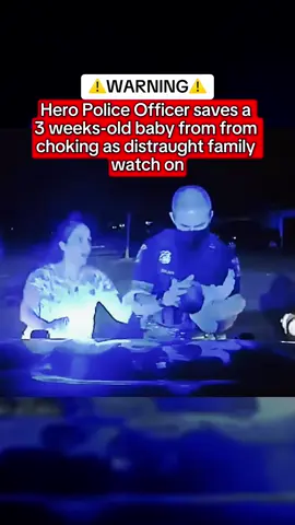 ⚠️Warning: Officer saves 3 weeks-old from choking 😳 #police #policeofficer #truecrime #911calls #fyp #viral 