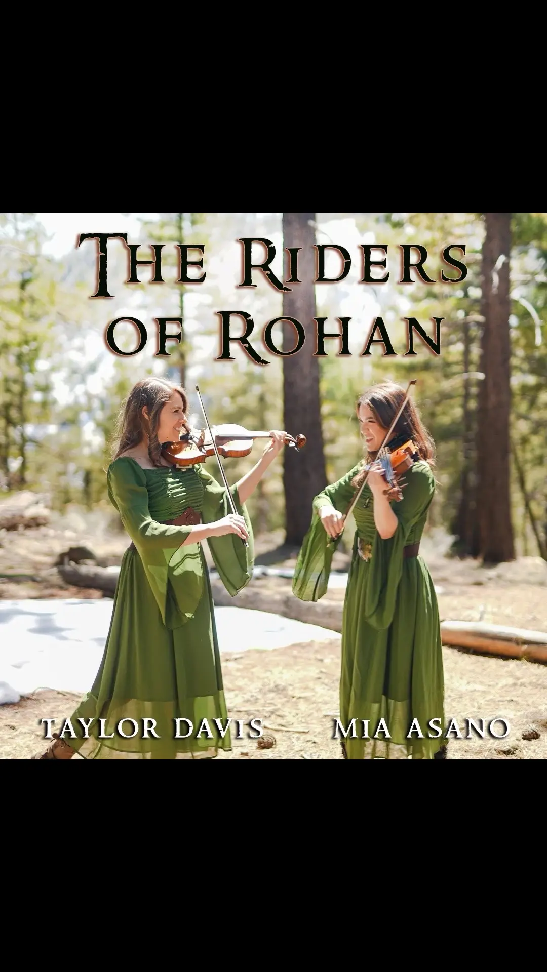 We’re back together with another duet (and music video) for you coming out later this month on June 25th!! We had so much fun putting together this arrangement of Riders of Rohan from LoTR and can’t wait for you to hear it! Thank you so much to anyone who pr3saves! @Taylor Davis 😄 #lordoftherings #lotr #rohan #violinduet #moviemusic
