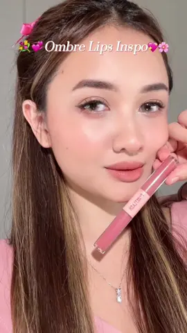 Nude pinkish ombre lips inspo pake dual lip matte dari Pinkflash #pinkflash #pinkflashbeauty #pinkflashlipmatte #lipmatte #velvetmatte #ombrelips #ombrelipshack