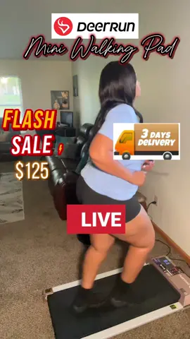 There is still time go take advantage of the #tiktokshopsummer sale @Deerrun Fitness still have thier  #miniwalkingpads for $125 “what a steal!!!!l” small & compact with 2 rolling wheels making is easy to transport & store away, ita not loud & has a cool app that strives you to keep going & gives you the ability to race ppl in course. Get right inthe comfort of your own home #trealmill #walkingpad #deerun #Fitness #repost #baddieonabudget #share #deerrunwalkingpad 