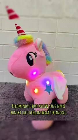 Boneka kuda poni unicorn led boneka lucu anak