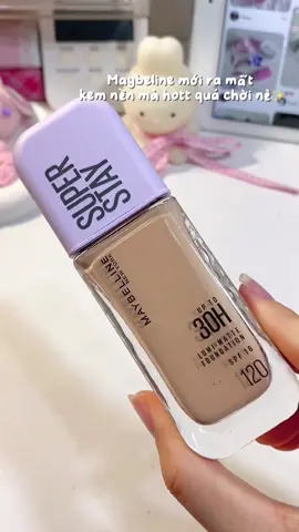 Kem nền nắp tím mới nhà Maybelline chỉ có đỉnk hơn thuiiii💗✨ #fyp #foryou #xh #xuhuong #viral #kemnenbatsang #lumimatte #ecomobi #lumimattefoundation #kemnen #maybelline 