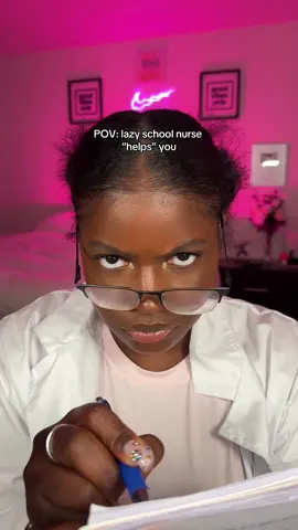 the true lazy school nurse experience 😭 #asmr #fyp #pov  