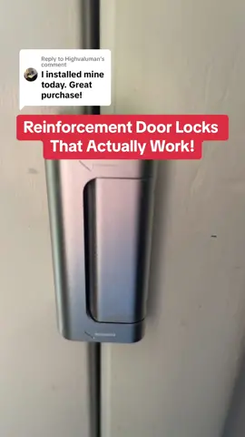 Replying to @Highvaluman Getting reinforcement security door locks really bring security and peace of mind. ##doorlock##security##breakin##door##doors##lock##locks##homesecurity##homeimprovement##tiktokshopfinds