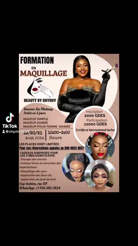 Plas yo limite rele oubyen ekri nan whatsapp pou nou rezeve plas nou #🇭🇹 #okapayiti #makeup #maquillage #seminar #destination #caphaitien #haiti #tiktok #maquillagechallenge #seminaire #haitiantiktok 