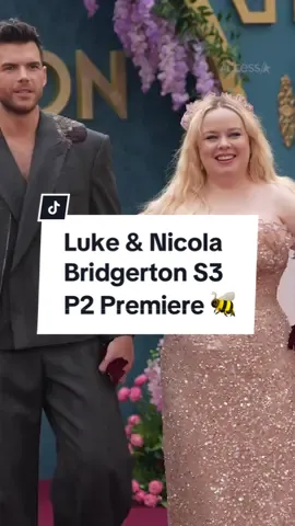 Luke Newton being the gentleman that he is with Nicola Coughlan at the #Bridgerton S3 Part 2 premiere 💕
