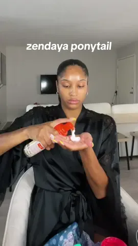 recreating Zendaya’s braided ponytail hairstyle from her press tour🫶🏽 @devacurl ultra defining gel // @Bed Head by TIGI wax stick // @Cantu Beauty set and refresh foam