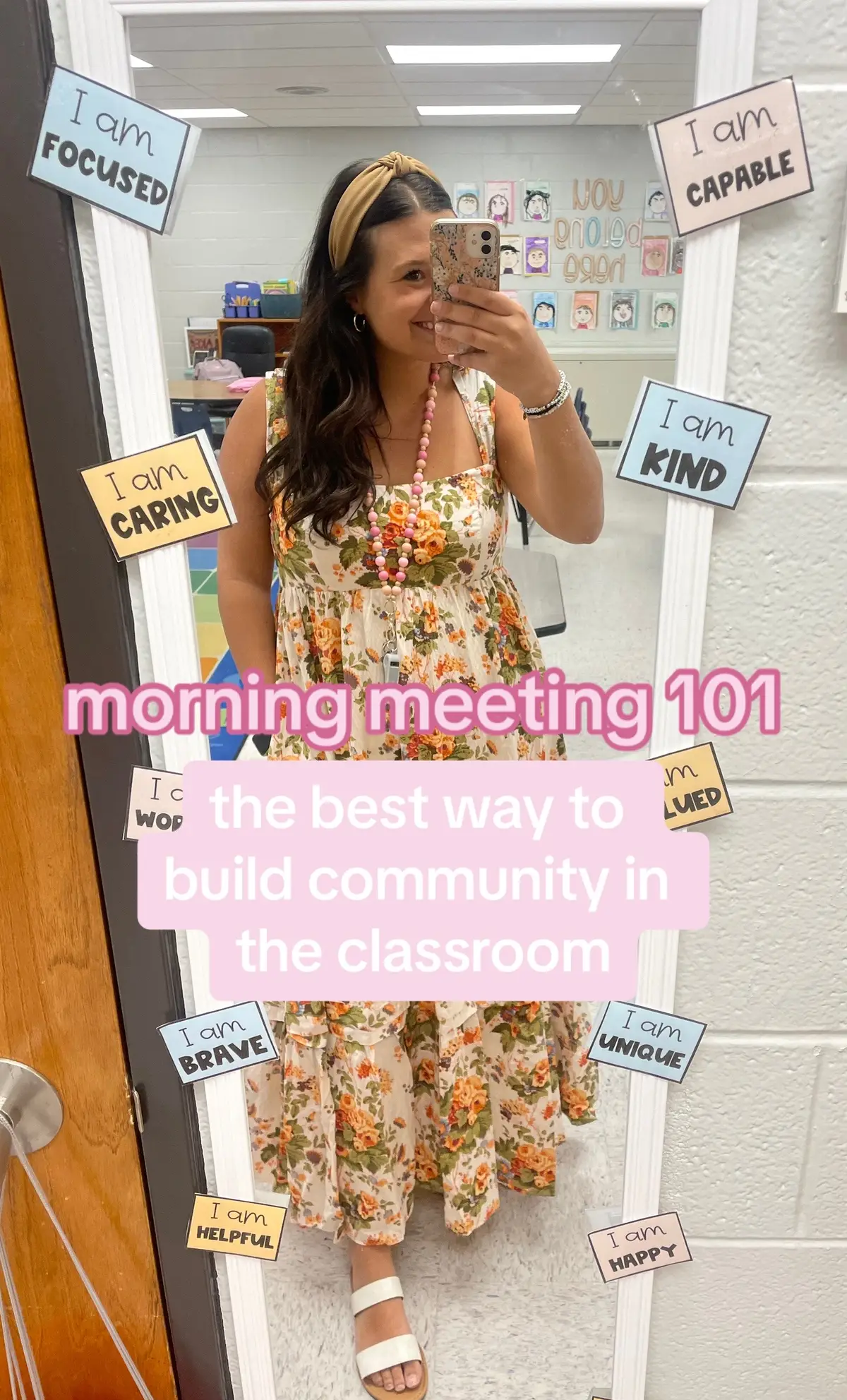 morning meeting is the best way to start each and every day in your classroom!! it builds classroom community, prepares students for learning during the day, and fosters collaboration and kindness! #teacher #teachersoftiktok #morningmeeting #firstgradeteacher 