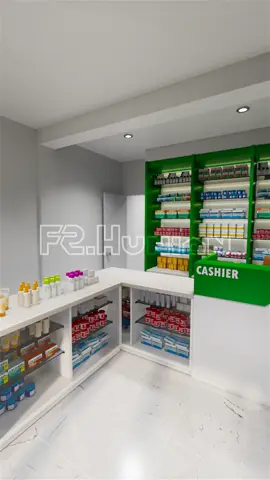Desain Interior Apotek 4 x 7 Meter #apotek #farmasi #tokoobat #ruko 