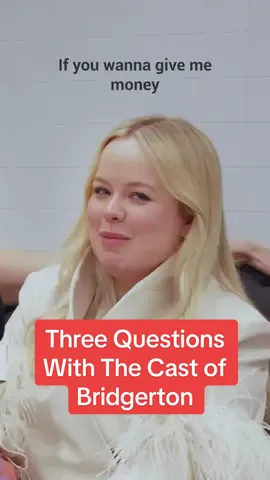 Not canoodling on the plane 😳🤭 Three questions with @nicolacoughlan and #ClaudiaJessie from @Bridgerton. Watch the new season on Netflix! 