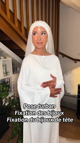POSE TURBAN CIVIL 🤍#hijabtutorial #pourtoi #bride #posevoile #tutohijab #Love #hijab 