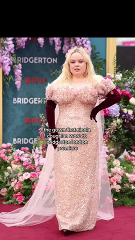 Yesterday was the Bridgerton season 3 premiere and Nicola was stunning wearing a custom made gown from Rodarte inspired by the fall 2024 collection from the brand! . . #bridgertonnetflix #bridgertonedit#bridgertonseason3 #redcarpetlooks#nicolacoughlan #nicolacoughlanedit #fashiontiktok 
