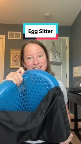 Egg Sitter helps to relieve back pain from sitting in chairs all day. Use at home, in the car, at work, ANYWHERE you sit! #eggsitter #seatcushion #painrelief #backpain #painreliever #orthopedics #TTSACL 
