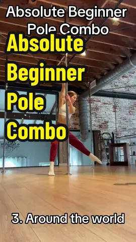 Absolute beginner / introductory pole combo for those just starting out! These moves will help build strength to get to the next levels of pole. This is intended for a static pole but could also be done on spin. #beginnerpole #polecombo #polesport #poletok #pirouette #pdbackhookspin 