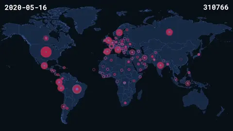 (Made by James Beckwith on YT) A Time-lapse map Of Every Death From the Coronavirus pandemic (UP to July 2020)