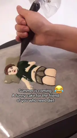 A funny cake for your friend #fyp #cakeart #cakedecorating #cakevideo 