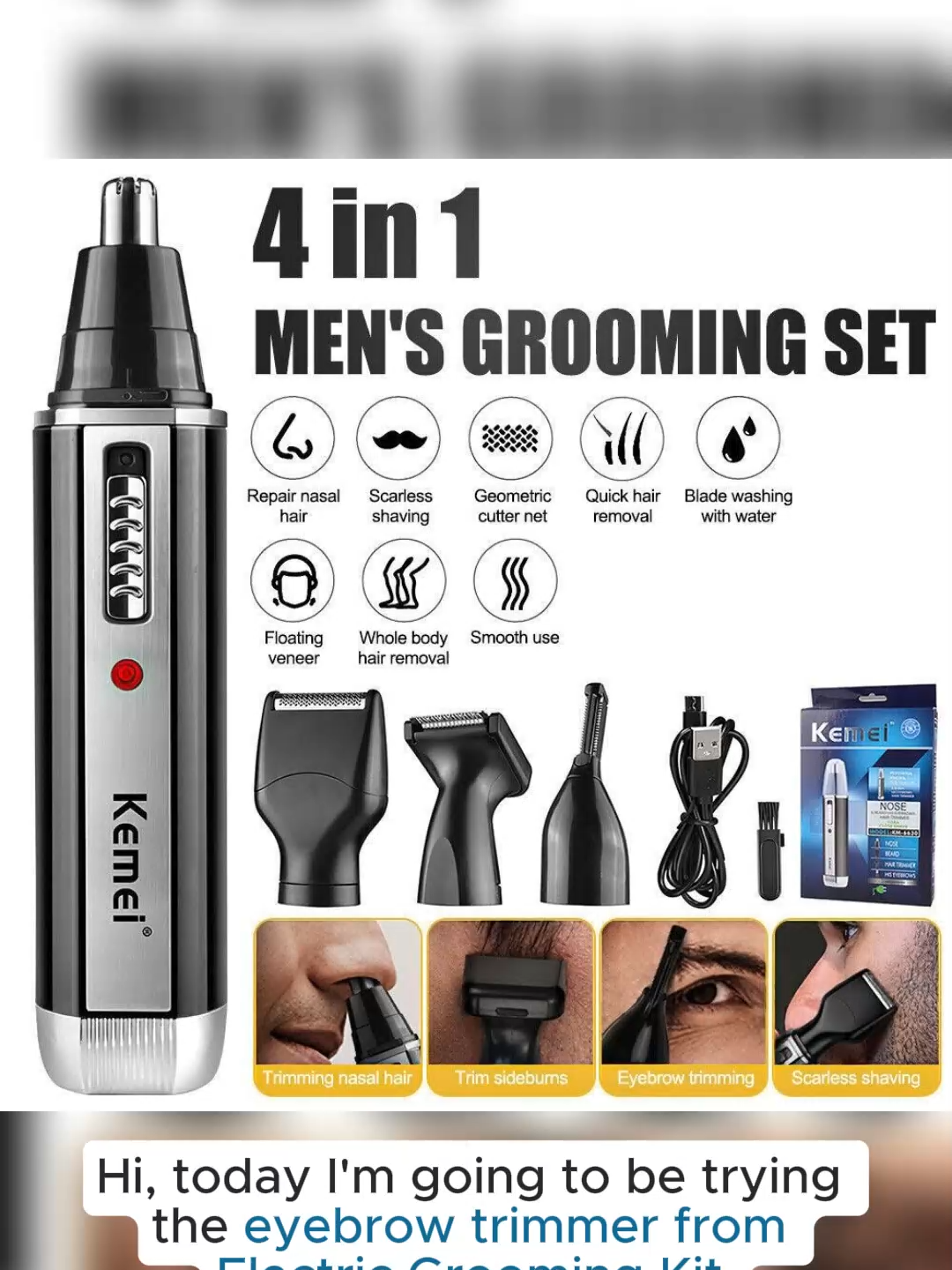 4 In 1 Rechargeable Electric Grooming Kit Hair Beard Eyebrow Ear Nose Trimmer UK Shaver #bodyhair #bodyhairisnatural #bodyhairpositivity This great trimmer with 4 heads ideal for #wildeyebrows with #wildeyes unwanted #earhair and #earhairremoval change the head and use the #nosehairtrimmer to remove that air blocking #nosehair great for #nosehairremoval , This Kemel #rechargeable #hairtrimmer ia one of the newest #hairtrimmers on the market today. #electronic with long lastinng internal battery akes for easy #beardgrooming keeping that #beardgrowth in check amazing on #facialhair for #facialhairremoval and #bodyhairremoval also with the trimmer blade you can touch up your #sideboardstyling and #hairstyle give yourself a #royal #hair #makeover @techboys.shop get yours now with #free #discountcodes #discount #shopping #vouchers all in store on #todaysdeals #dailydeals all from #techbboys.shop living the #techlife an #everythinginbetween #mensgrooming #mensgroomingtips #mensgroomingproducts @davidbeckham @masonmount #Euros2024 #englandfootballteam #england